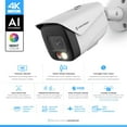thumbnail image 3 of Amcrest 4K IP PoE AI Camera UltraHD 8MP Security Outdoor Camera, FOV 129°, 49ft Color Nightvision, Human & Vehicle Detection, IP67 Weatherproof, 4K (3840x2160) @15fps, White, IP8M-2796EW-AI, 3 of 9