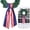 Size 5"x50", variant on Decorative Pattern Wreath Sash for Front Door, 2 Pack Nylon Wreath Ribbon for Personalized Home Decor