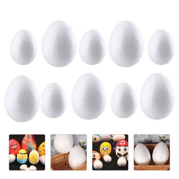 Easter Egg Painting Kit 10pcs Arts DIY Crafts for Kids Unisex Boys and Girls (2.5'' and 3.5'', 5 Each)