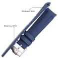 thumbnail image 3 of 20mm Curved End Watchband Sport Waterproof Soft Rubber Watch Strap Black Blue Green Men Women Diving Wrist Band, 3 of 6