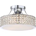 thumbnail image 2 of Quoizel Platinum Alexa Medium Semi Flush Mount in Polished Chrome, 2 of 5