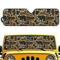 thumbnail image 2 of Uorisanigo Windshield Sun Visor Foldable Sun Shade for 2007-2018 Jeep Wrangler JK JKU & 1997-2006 Jeep Wrangler TJ LJ, Aluminum Foil Film Duck Camo Hunting Car Winshied Sunshade, 2 of 7