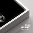thumbnail image 4 of IDEA4WALL Framed Canvas Art Wall Decor Blackbuck Goat Animals Wildlife Photography Realism Modern Closeup Dramatic Black and White for Dorm Home Office - 16"x24", 4 of 4