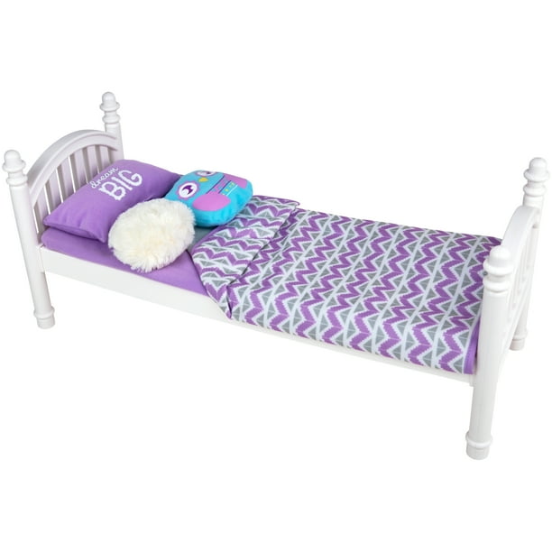My Life As 6Piece Bed Set, White and Purple, for 18" Dolls Walmart