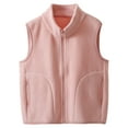 thumbnail image 7 of Gubotare Kids Vest Girls Boys Sherpa Fleece Vest Sleeveless Outerwear Zipper Jacket Fall Winter Warm Coat with Pockets Size 15-16 (Light Pink,15-16 Years), 7 of 7