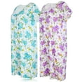 thumbnail image 3 of JEFFRICO Womens 2 Pack Nightgowns Short Sleeve Sleepwear Soft Pajama Dress Nightshirts, 3 of 4