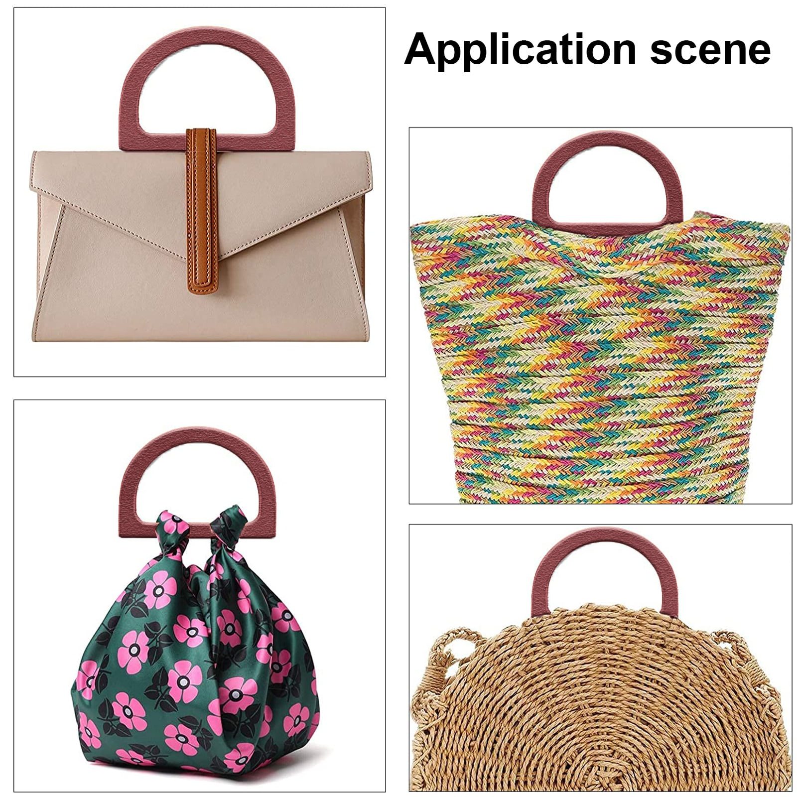 1 Pair Purse Handles, Wood Handles for Bags, Bag Making Supplies, Handcraft  Material for Handbags Making, DIY Handbag Accessories. 