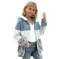 thumbnail image 5 of YunPes Teen Sherpa Fleece Winter Coat Boys Girls Fuzzy Furry Hooded Zipper 𝐂olor Block P𝐨lar Outerwear Soft Warm Jacket, 5 of 6