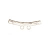 Curved Tube Bead With Double Rings, Fancy Diamond Cut Pattern, Silver-Plated Brass 25x3mm Sold per pkg of 10