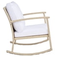 thumbnail image 4 of SAFAVIEH Daire Outdoor Patio Rocking Chair, Beige/White, 4 of 12