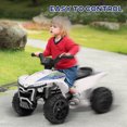 thumbnail image 4 of Qaba Kids ATV, 6V Battery Powered Electric Vehicle with Headlights, White, 4 of 9