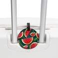 thumbnail image 3 of Watermelon 2pcs PU Leather Round Bag Tags with Privacy Cover and Name ID Tag - Suitcase Tags for Travel Luggage, Handbags, Backpacks, School Bags, 3 of 6
