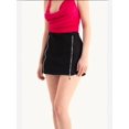 thumbnail image 3 of Mid Rise Zippered Mini Skirt, 3 of 5