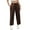 Coffee, variant on Seductiva Women's Lounge Pants Womens Casual Cotton Linen Pants Lightweight Elastic Waist Cropped Pants Plus Size Solid Trousers Loose Casual Pants