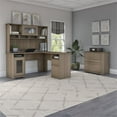 thumbnail image 2 of Bush Furniture Cabot L Shaped Desk with Hutch & File Cabinet in Ash Gray, 2 of 7