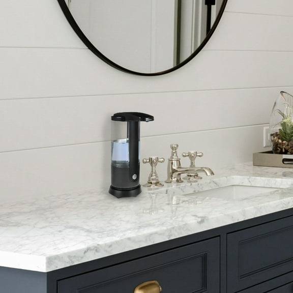 Lavish Home Battery-Operated Automatic Soap Dispenser (Black/Plastic)