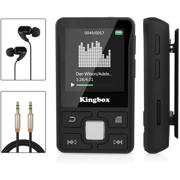 Mp3 Player with Clip, Kingbox X55 32GB Music Player with Bluetooth 4.1, Support FM Radio/Voice Recorder/Play/Text Reading Playback,Expandable Up to 128 GB