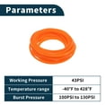 thumbnail image 4 of Manguera de vacío de silicona Unique Bargains para línea de vacío automotriz Naranja 66FT 5/64" 2mm ID 2mm Grosor 1 Pc Alta temperatura 130PSI Presión máxima para aire y agua, 4 of 6