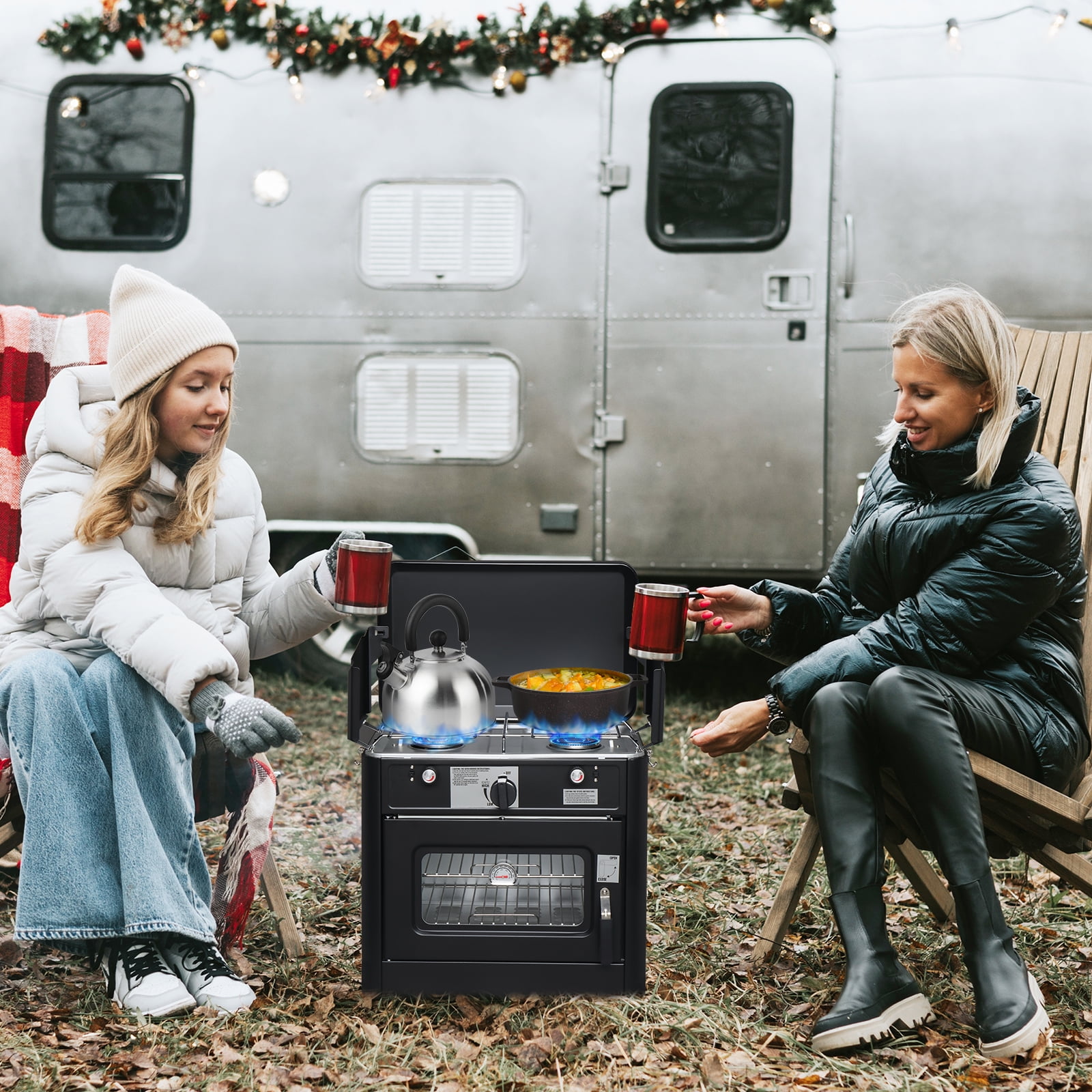 Ktaxon Stove & Oven 2 Burner Propane Camping Stove