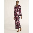 thumbnail image 3 of Joyspun Women's Velour Notch Collar Top and Pants Pajama Set, 2-Piece, Sizes S-3X, 3 of 5