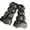 Black, variant on Winter Fashion Women Thick Padded Puffer Leg Warmer Letter Label Foot Covers Boot Cuffs Socks Calf Gaiters Streetwear