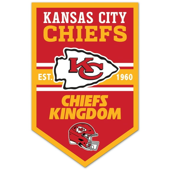 WinCraft Kansas City Chiefs 11" x 17" Chevron Wood Sign