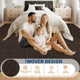 thumbnail image 6 of Funslane 10' x 13' Washable Area Rug, Modern Woven Carpet, Non-Slip & Stain-Resistant Floor Cover, for Living Room, Bedroom & Dining Room, Brown, 6 of 6