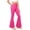 Hot Pink, variant on Kids Girls Flare Leggings, Full Length High Waist Stretchy Workout Dance Yoga Bell Bottoms Pants Black 13T