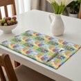 thumbnail image 6 of Placemat, Pioneer Flower Floral Print Pattern Place Mats Table Mat Set Of 2, PVC Washable Placemats for Party Kitchen Dining Decoration, 18x12 Inch, Fade Resistant, 6 of 6