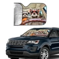 thumbnail image 3 of Parabrisas Begarm con tres divertidos mapaches para coche, 3 of 7