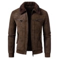 thumbnail image 5 of Men's Heavyweight Winter Multi-Pocket Casual Jacket with Faux Fur Collar Zipper Coat, Stylish Outerwear for Cold Weather, 5 of 17