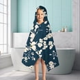 thumbnail image 6 of Pioneer Flower Floral Print Pattern Hooded Bath Towel，50"x30" for Ages 3 To 12 Kids, Quick Dry Lightweight Soft Microfiber Hood Beach Towel Cover Up for Kids, 6 of 7