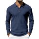 thumbnail image 2 of Ceisia Men's Breathable Linen Blend Long Sleeve Polo Shirts, Relaxed Fit Casual Collared Shirts for Daily Wear Gifts, 2 of 9