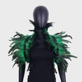 thumbnail image 3 of Chal de plumas gótico para fiesta de Halloween, espectáculo de baile, accesorios de plumas de pollo, capa, 3 of 5