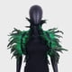 thumbnail image 3 of Chal de plumas gótico para fiesta de Halloween, espectáculo de baile, accesorios de plumas de pollo, capa, 3 of 5