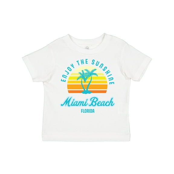 Inktastic Summer Enjoy the Sunshine Miami Beach Florida in Blue Boys or Girls Toddler T-Shirt