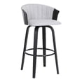 thumbnail image 2 of Home Square 30 Inch Fabric Barstool in Light Gray and Black - Set of 3, 2 of 6
