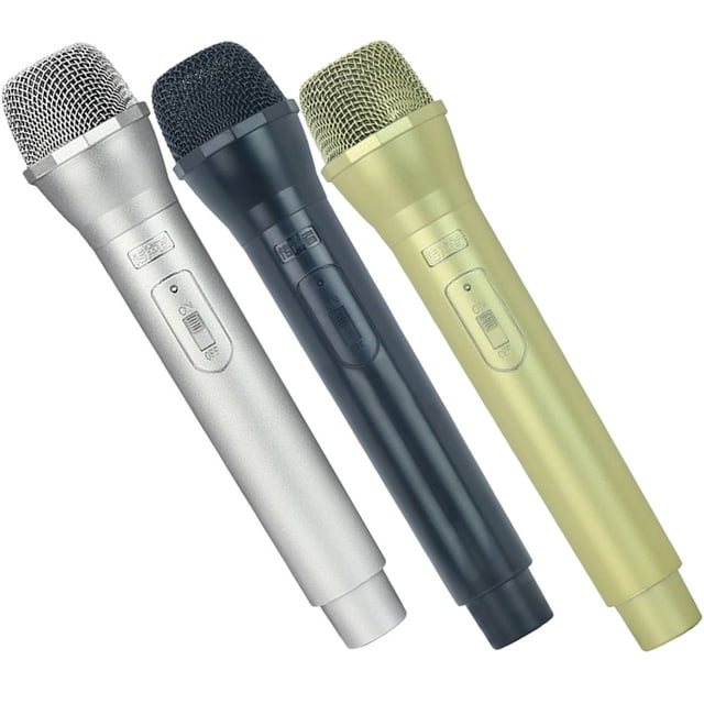 HLONK 3Pcs Kids Microphone Models Fake Stage Microphone Props Party Cosplay Kids Microphone Toys