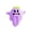 Purple, variant on Ghost Plush Toy, White Creative Stuffed Ghost with Pink Long Tongue Blue Wings Yellow Halo Keychain, 1 Piece 4.7 inch Small Halloween Themed Soft Doll, for Halloween Party Decoration Kids Holiday Gif