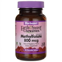 Bluebonnet Earth Sweet Chewables Cellular Active Methylfolate 800 Mcg, 90 Ct