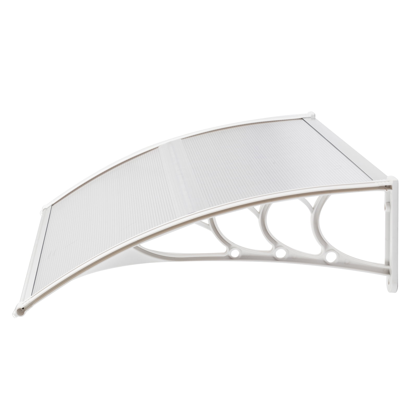 100 x 80 Household Application Door & Window Rain Cover Eaves Transparent Board & White Holder