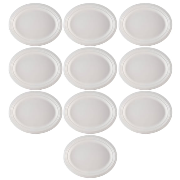 ACDANC Home Cat Food Container 20 Lb Oval Paper Plates White 12 Inch Large Paper Plates Disposable Plates Paper Plates Heavy Duty Paper Dinner Plates Paper Plates Bulk