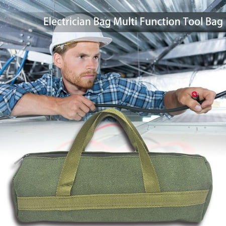 

Fairnull Tools Bag Large Capacity Zipper Handle Design Electrician Screwdriver Organizer Pouch Handbag Electrician Tools