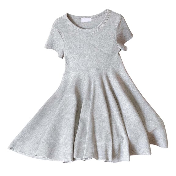 Bmisegm Toddler Dress Short Sleeve Rib Knit Solid Color Casual Party Girls Toddler Kids Girls Summer Dresses