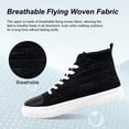 thumbnail image 2 of Men's Women's Knit High Top Sneakers Breathable Lightweight Fashion Casual Walking Shoes Air Mesh Upper Sneakers, 2 of 7