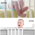 thumbnail image 4 of Breathable baby crib safety guard with 3d mesh and white five-pointed star decor, 4 of 5