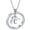 Silver C, variant on Engraved 26 Initials Stainless Steel Round Hollow Heart Necklace for Women Charm Simple Elegant Collarbone Chain Jewelry Silver H
