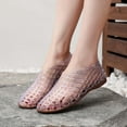 thumbnail image 3 of Bmawag Jelly Flat Sandals for Women Lightweight Round Toe Slip-On Hollow Breathable Jelly Mesh Flats White 7, 3 of 9