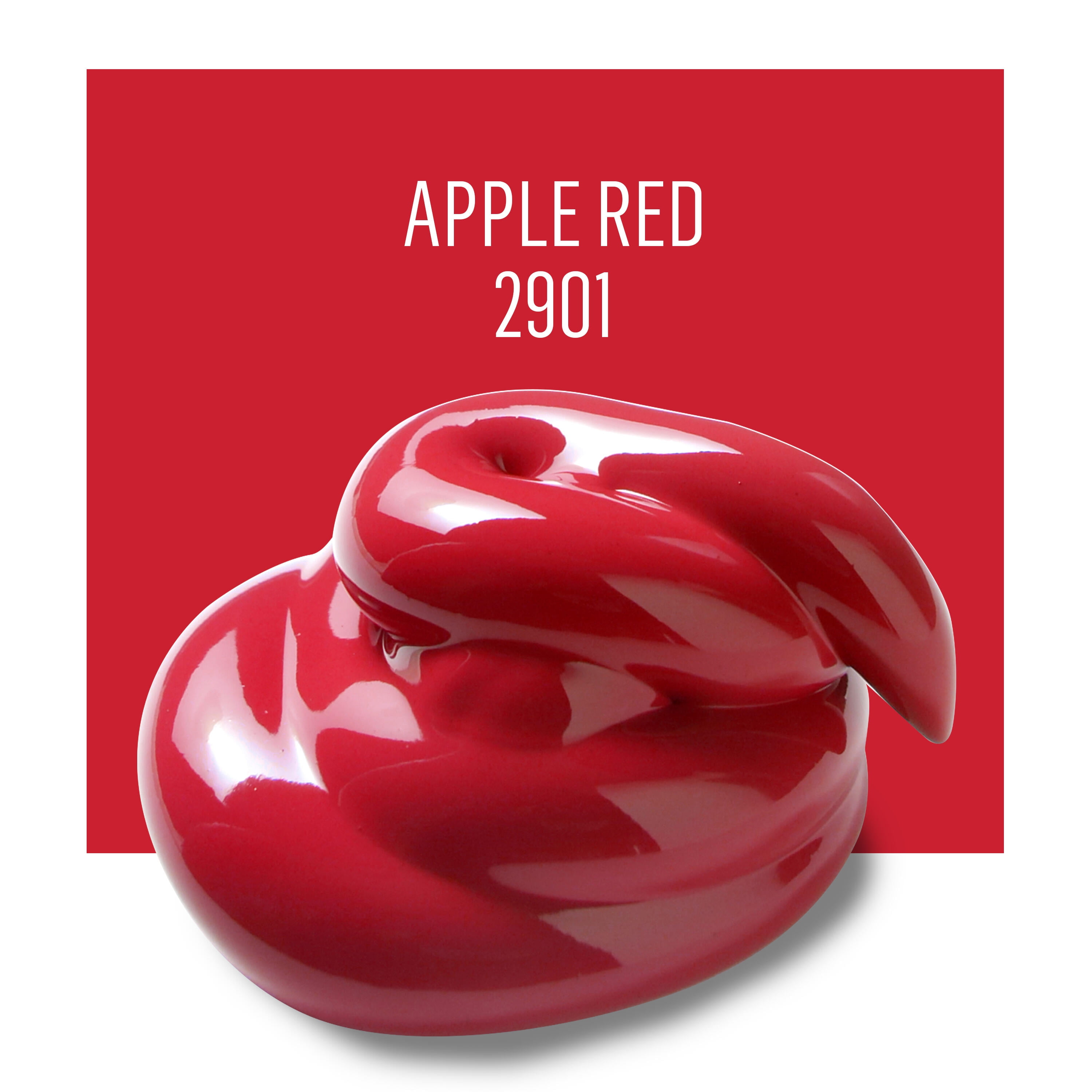 (4 pack) FolkArt Multi-Surface Acrylic Craft Paint, Satin Finish, Apple Red, 2 fl oz