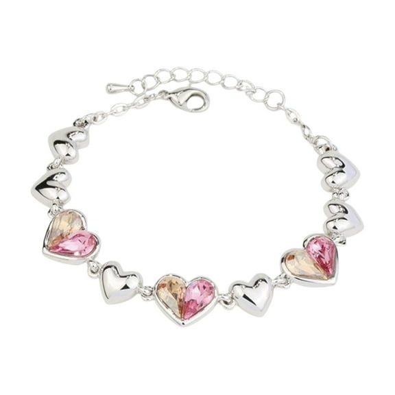 Alloy Silver Bracelets for Women, Trendy Heart Bracelets for Women, Gold Bracelets for Men Birthday Gifts for Her Women